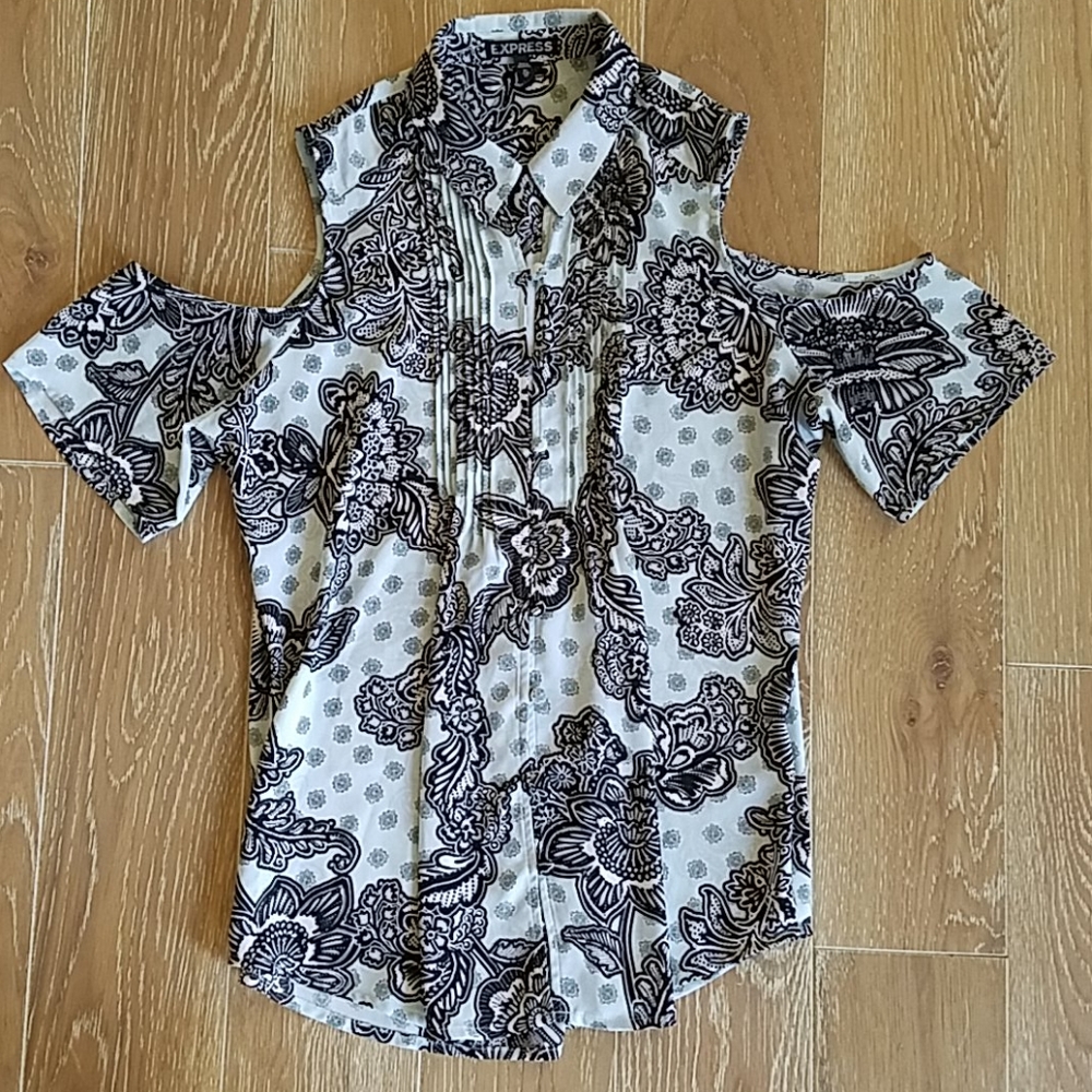 Express open shoulder blouse